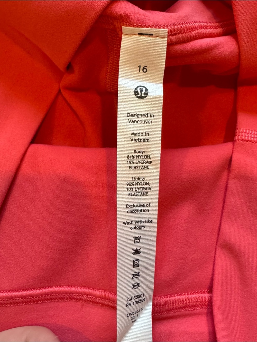 Lululemon Women’s Pink High-Rise Cropped Align Leggings, Size 16 - Picture 5 of 7